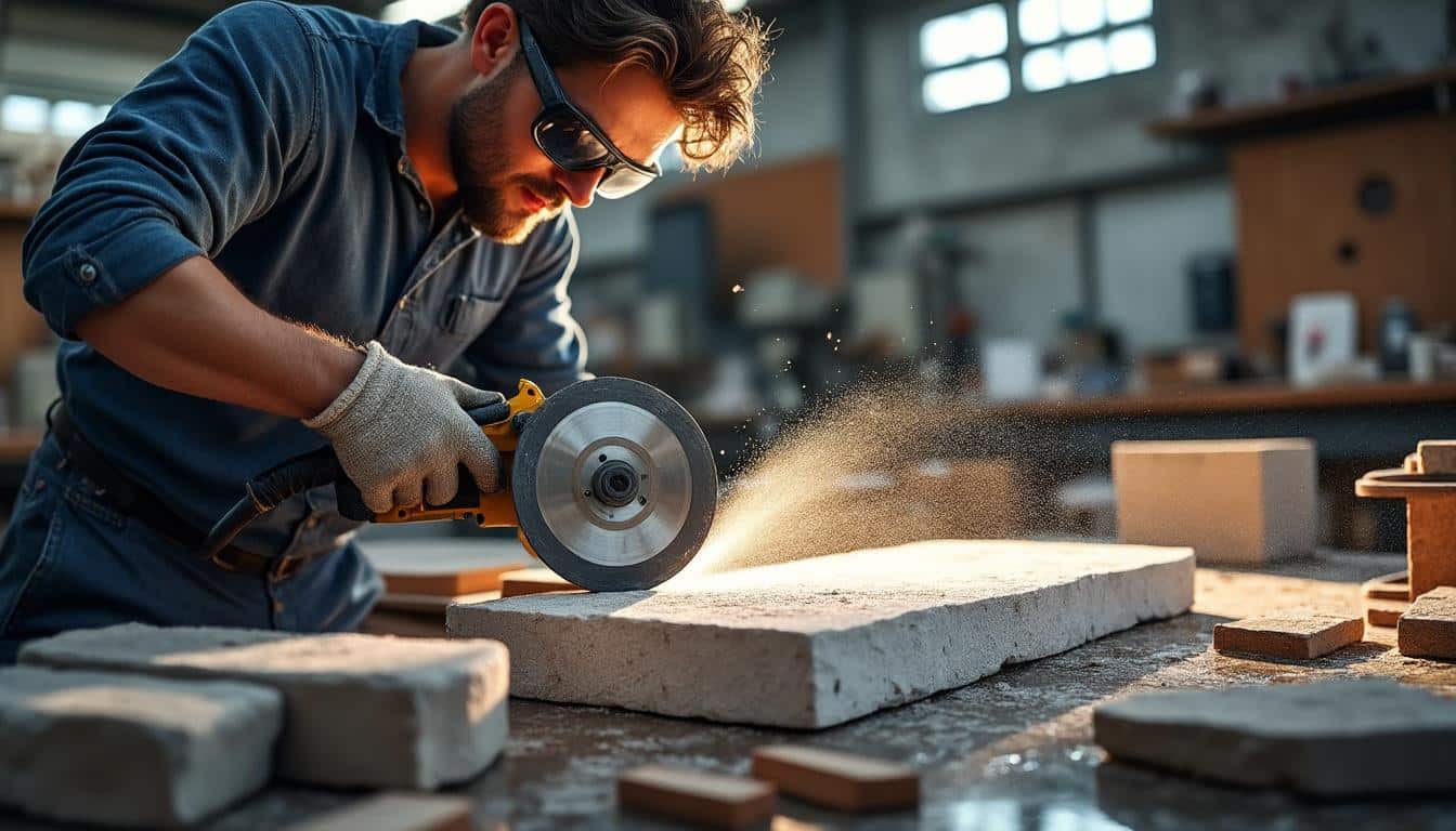 Illustration: Les techniques et innovations pour scier la pierre avec précision et sécurité