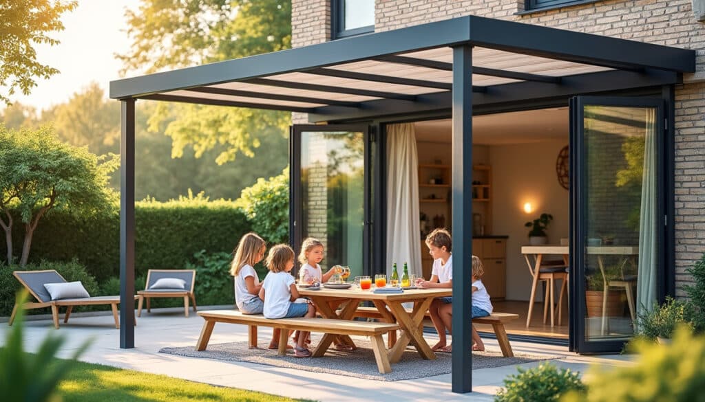 Pergola à toiture fixe opaque : protection et design durable